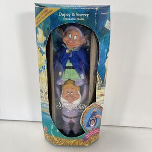 Vintage Walt Disney Snow White & The 7 Dwarfs Dopey & Sneezy Stacked Damaged Box